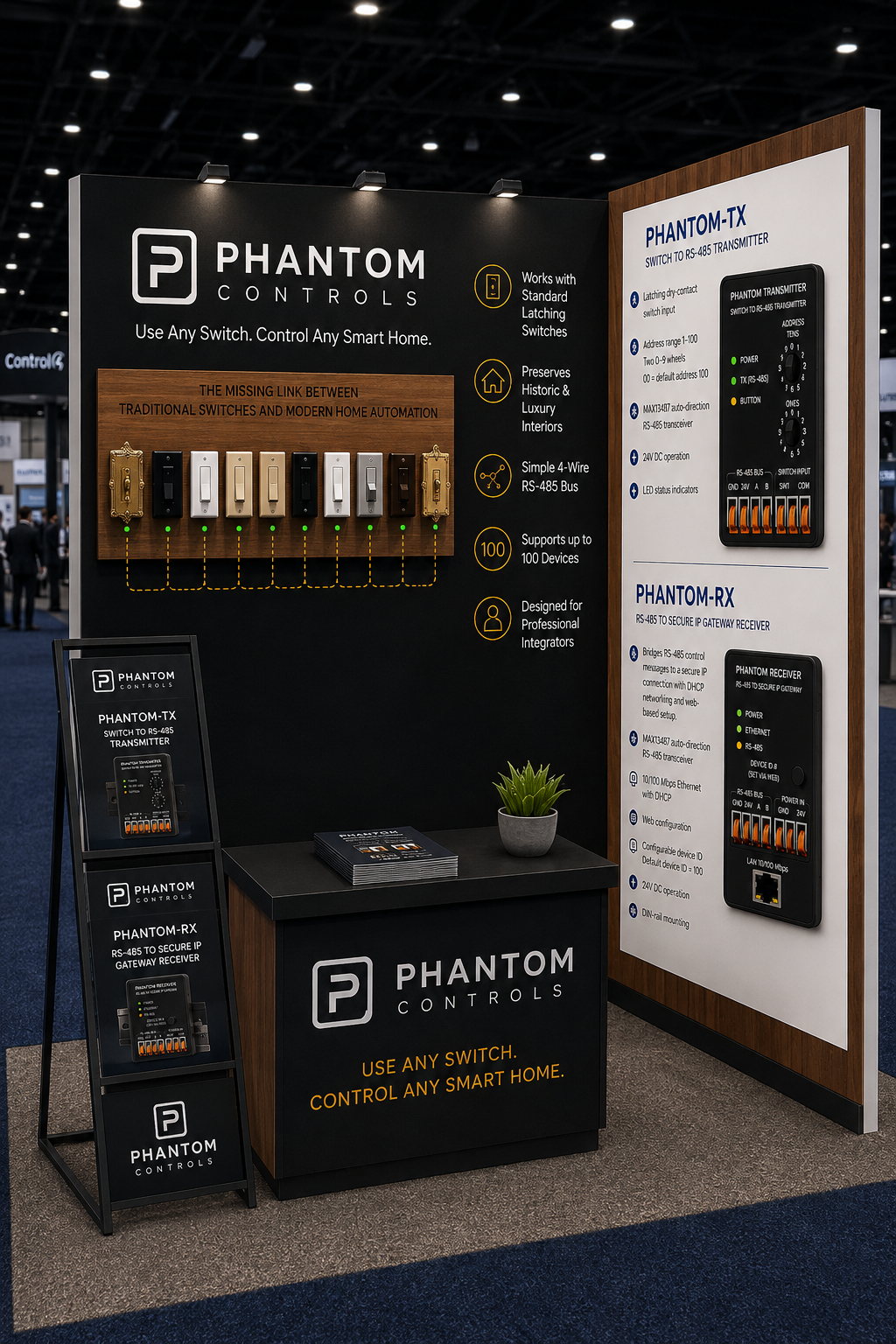 Phantom Controls CEDIA trade show booth